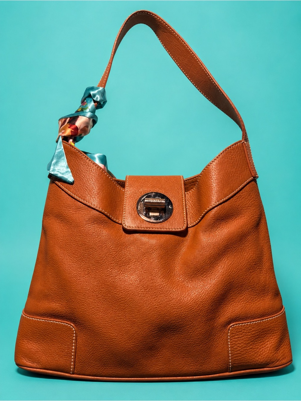 Classic Tiffany & Co Manhattan Tan Leather Shoulder Bag - Great Investment